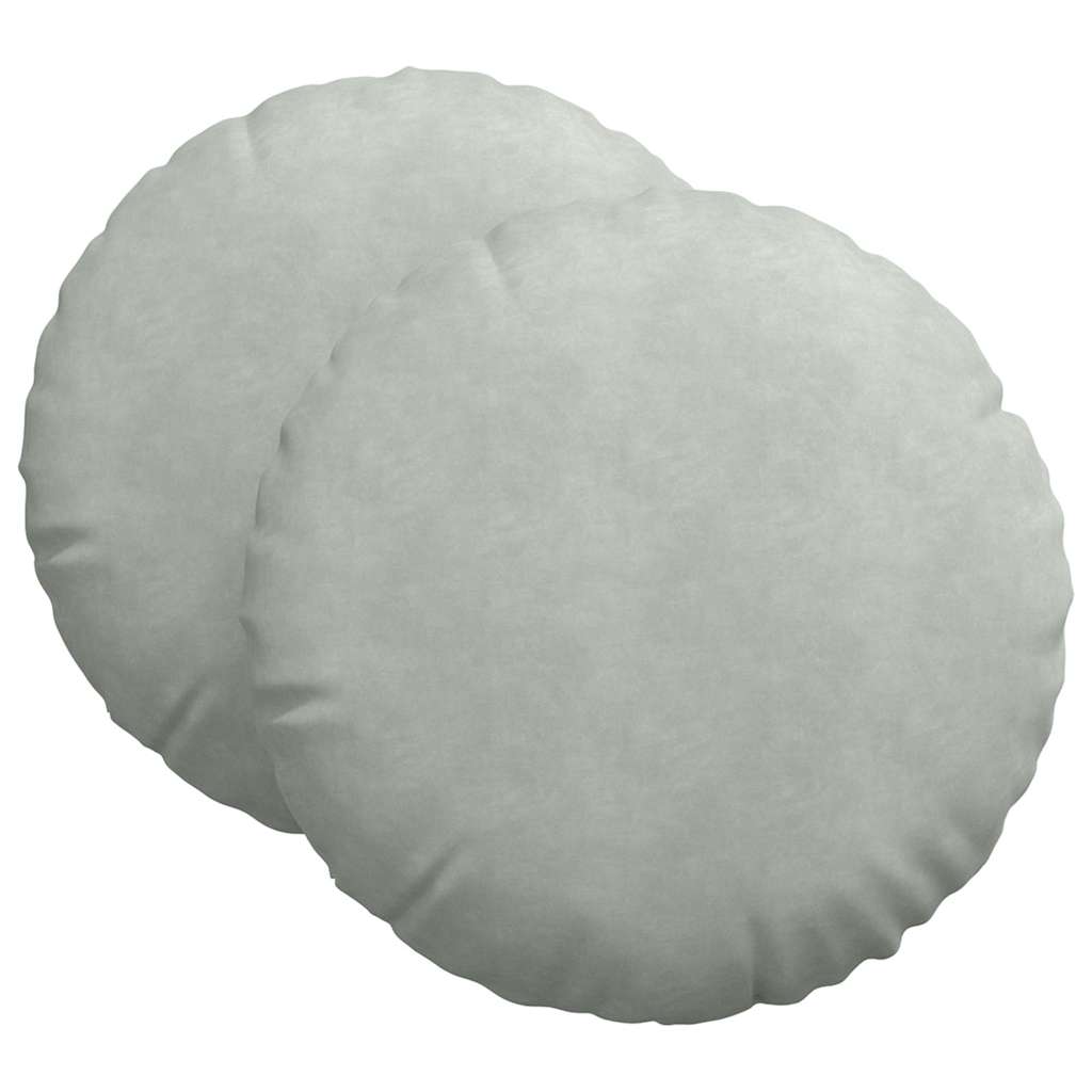 Perne de Șezut 2 pcs Gri deschis Ø 40 x 13 cm Catifea GartenMobel Dekor
