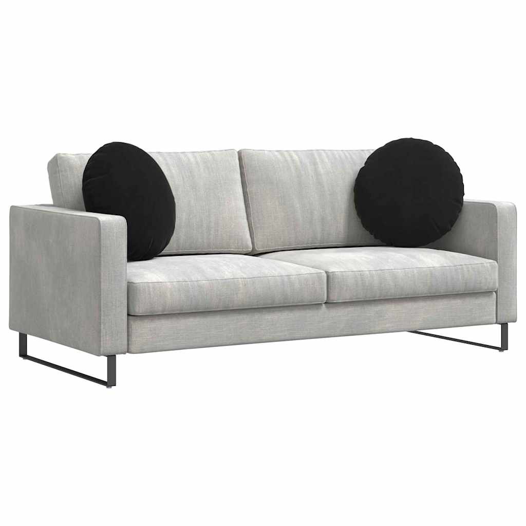 Perne de Șezut 2 pcs Negru Ø 40 x 13 cm Catifea GartenMobel Dekor