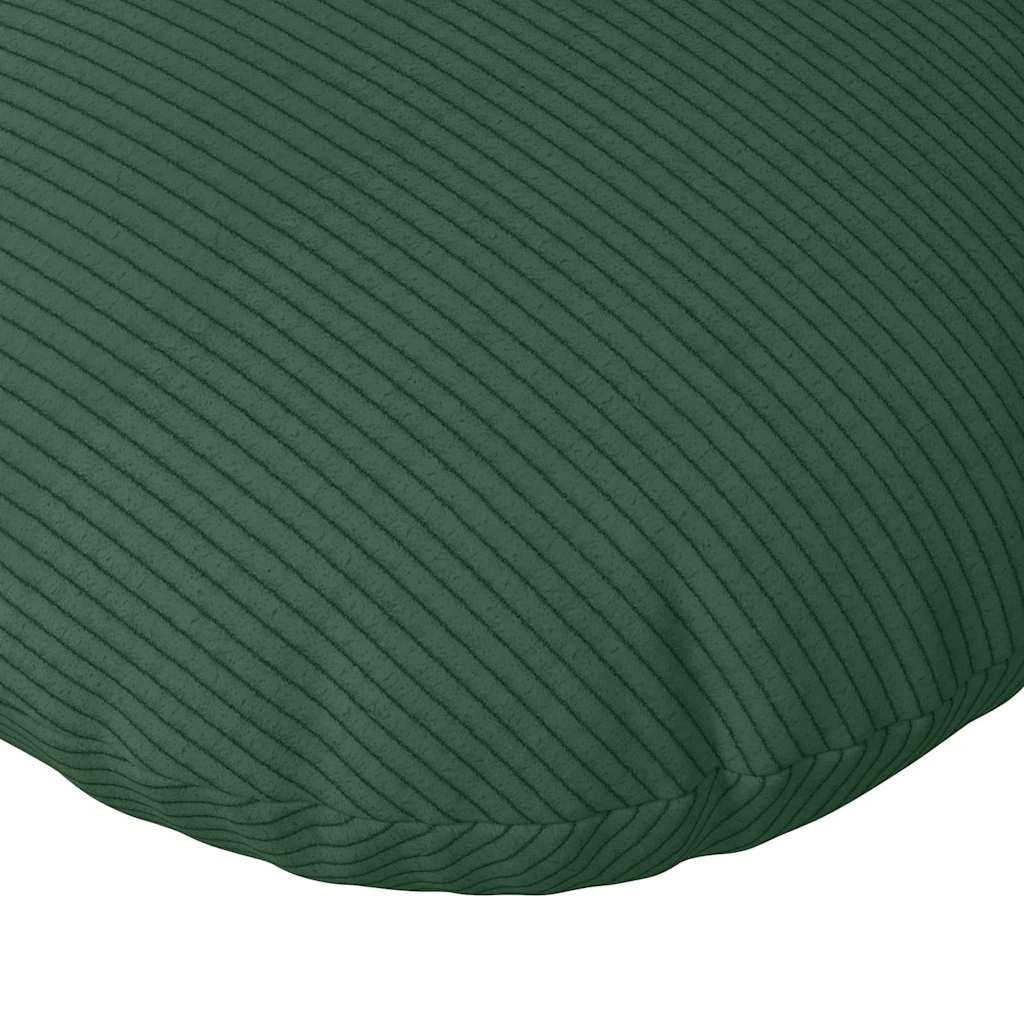 Perne de Șezut 2 pcs Verde închis Ø 50 cm Țesătură din corduroy GartenMobel Dekor
