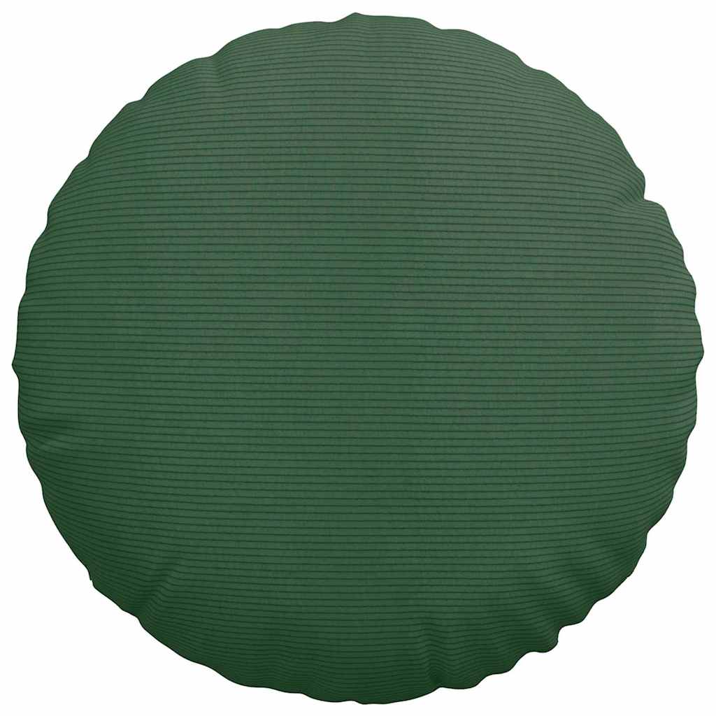 Perne de Șezut 2 pcs Verde închis Ø 50 cm Țesătură din corduroy GartenMobel Dekor