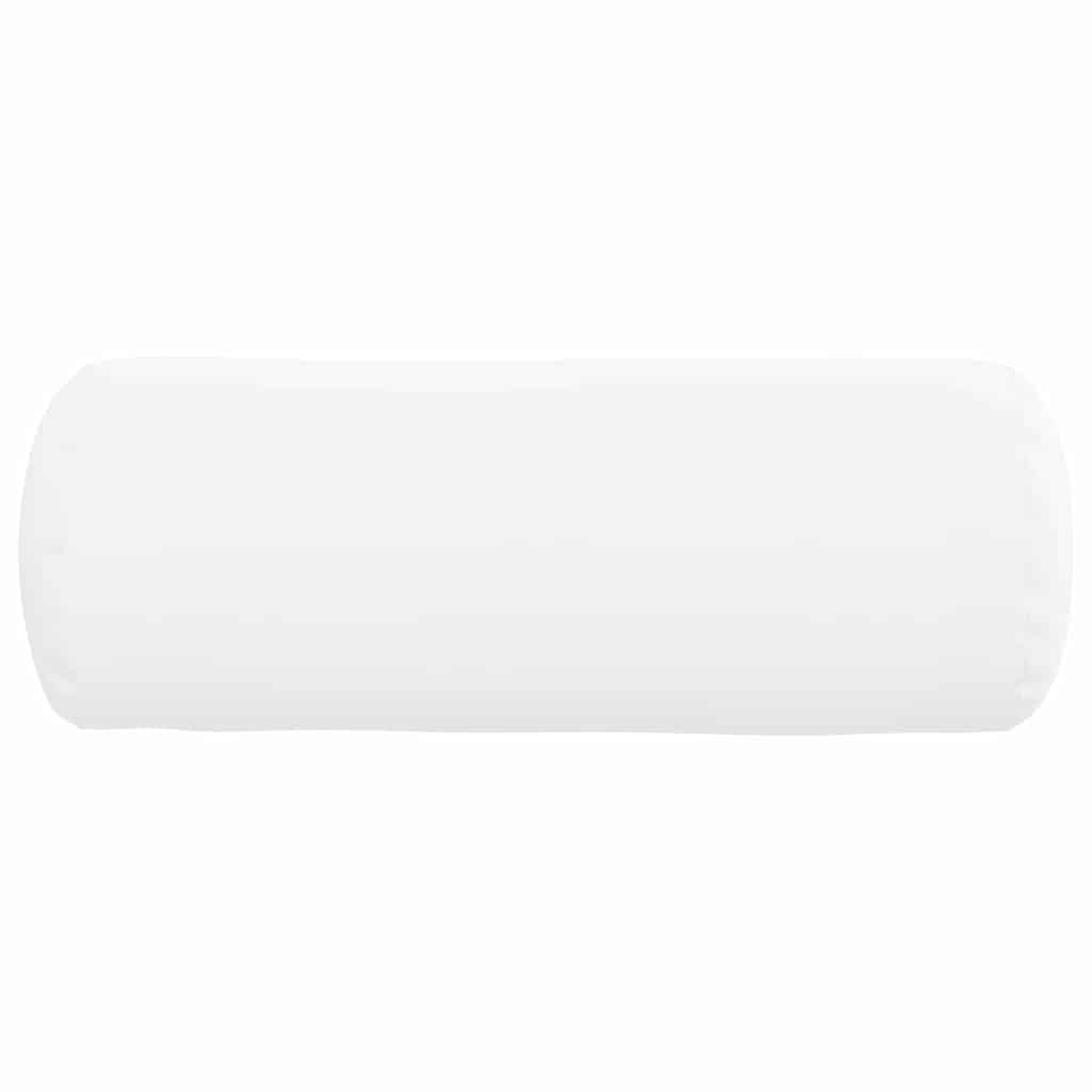 Perne Bolster 2 pcs Alb Ø 25 x 70 cm țesătură GartenMobel Dekor