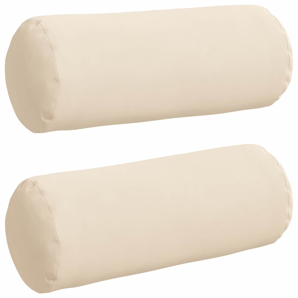 Perne Bolster 2 pcs Bej Ø 15 x 40 cm Țesătură din microfibră GartenMobel Dekor