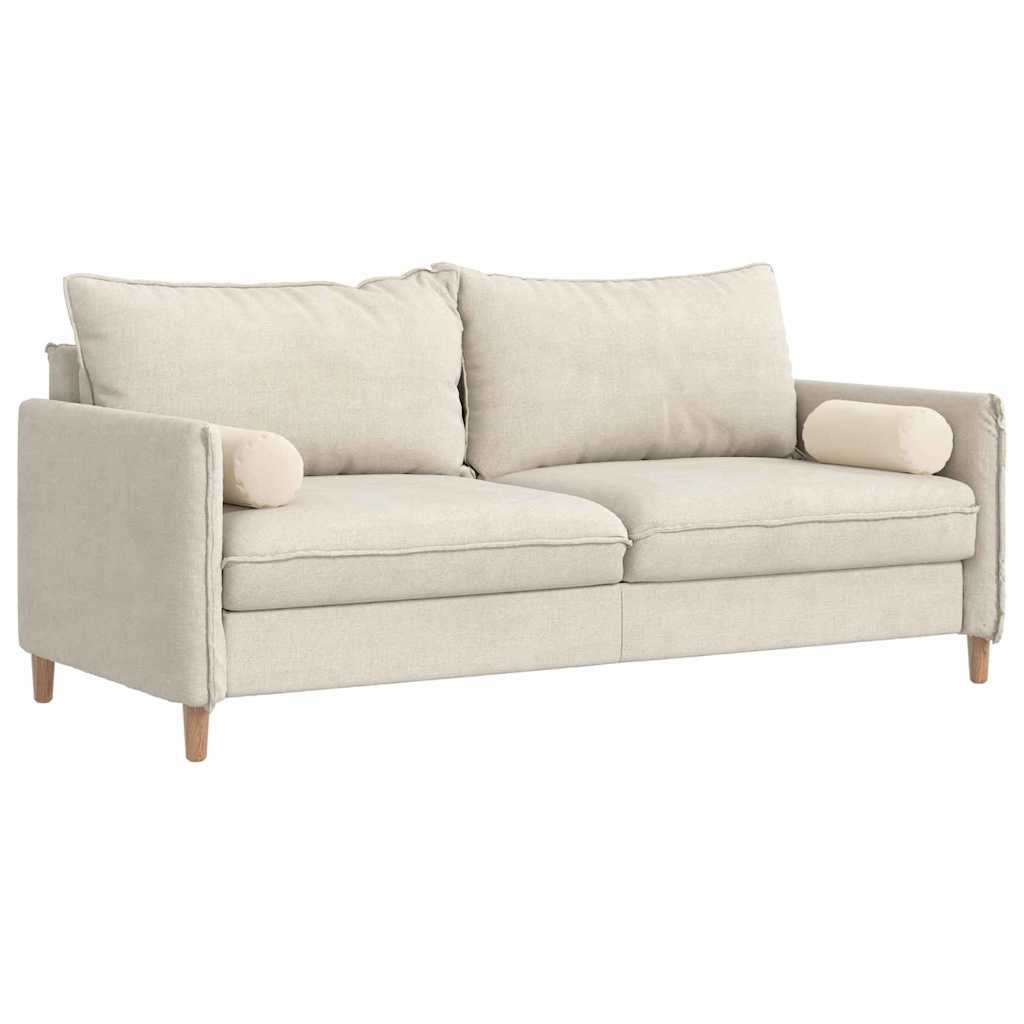 Perne Bolster 2 pcs Bej Ø 15 x 40 cm Țesătură din microfibră GartenMobel Dekor