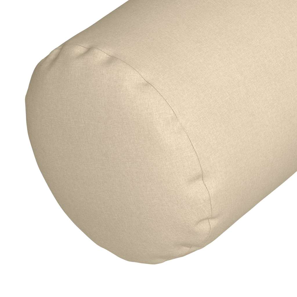 Perne Bolster 2 pcs Crem Ø 15 x 40 cm țesătură GartenMobel Dekor