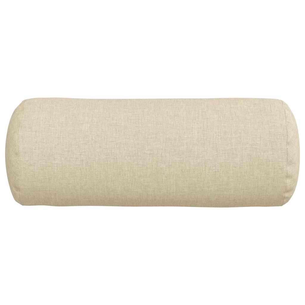 Perne Bolster 2 pcs Crem Ø 15 x 40 cm țesătură GartenMobel Dekor