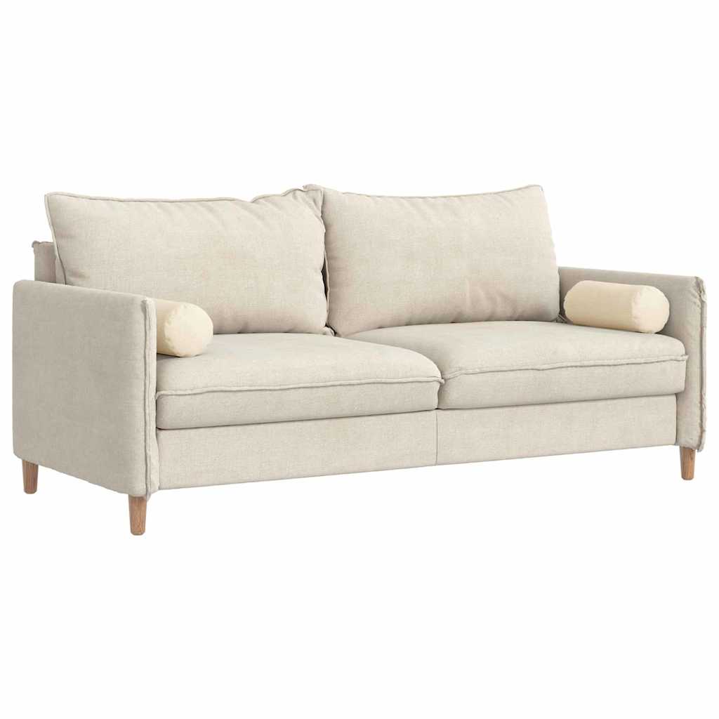 Perne Bolster 2 pcs Crem Ø 15 x 40 cm Țesătură din corduroy GartenMobel Dekor