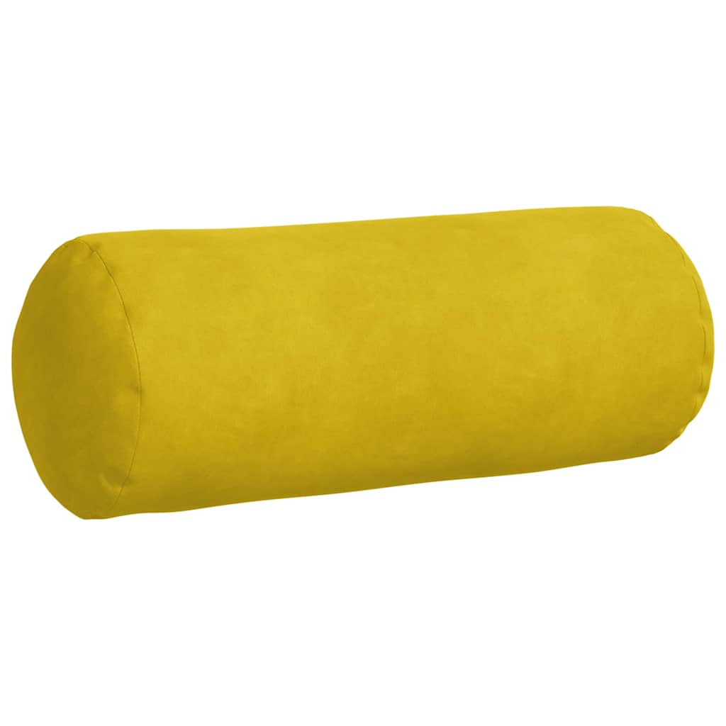 Perne Bolster 2 pcs Galben Ø 15 x 40 cm Țesătură din corduroy GartenMobel Dekor