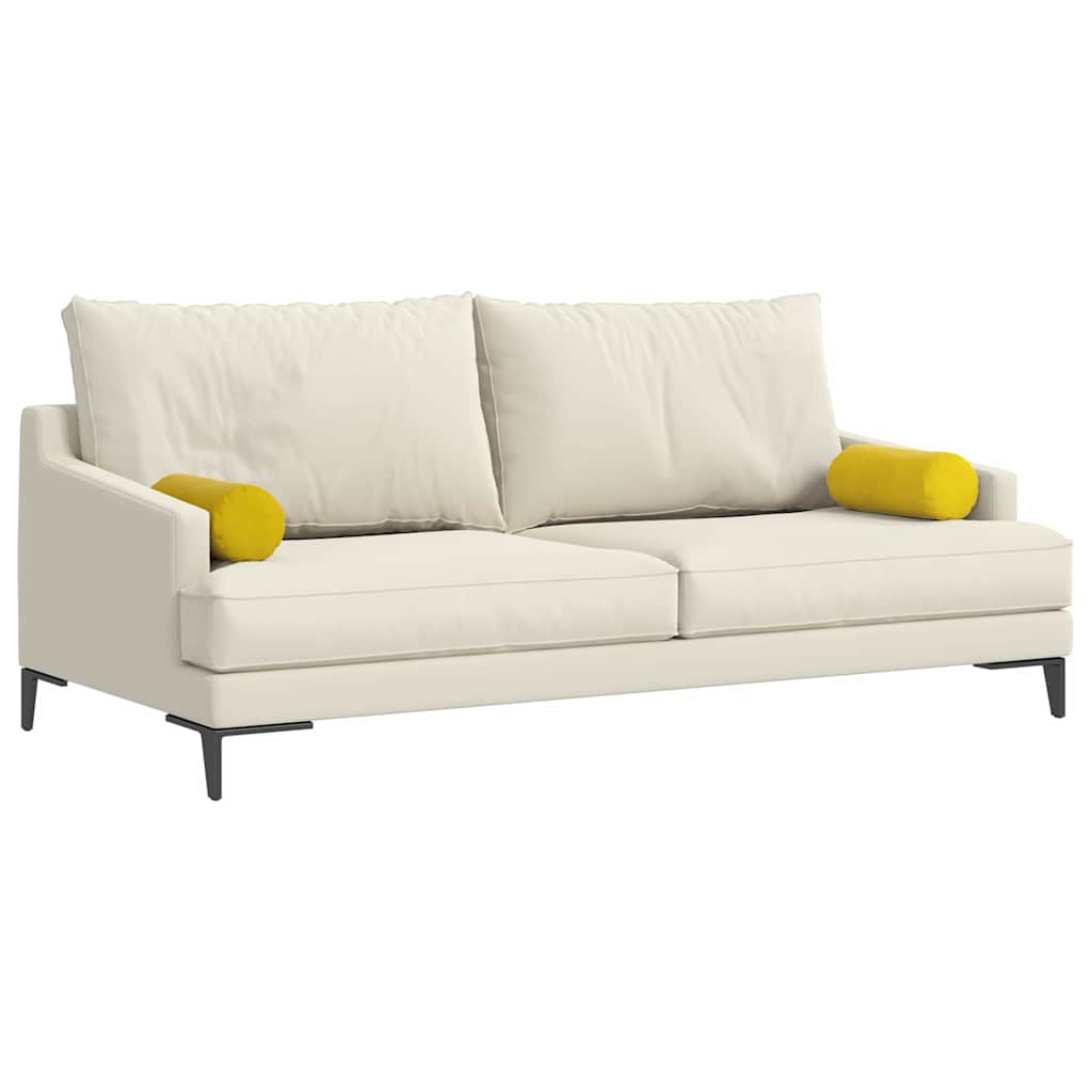 Perne Bolster 2 pcs Galben Ø 15 x 40 cm Țesătură din corduroy GartenMobel Dekor