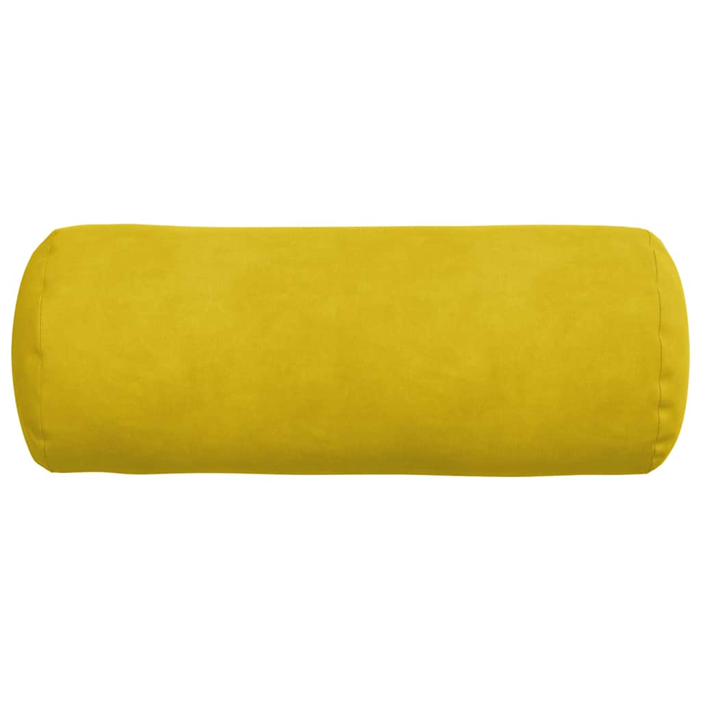 Perne Bolster 2 pcs Galben Ø 15 x 40 cm Țesătură din corduroy GartenMobel Dekor