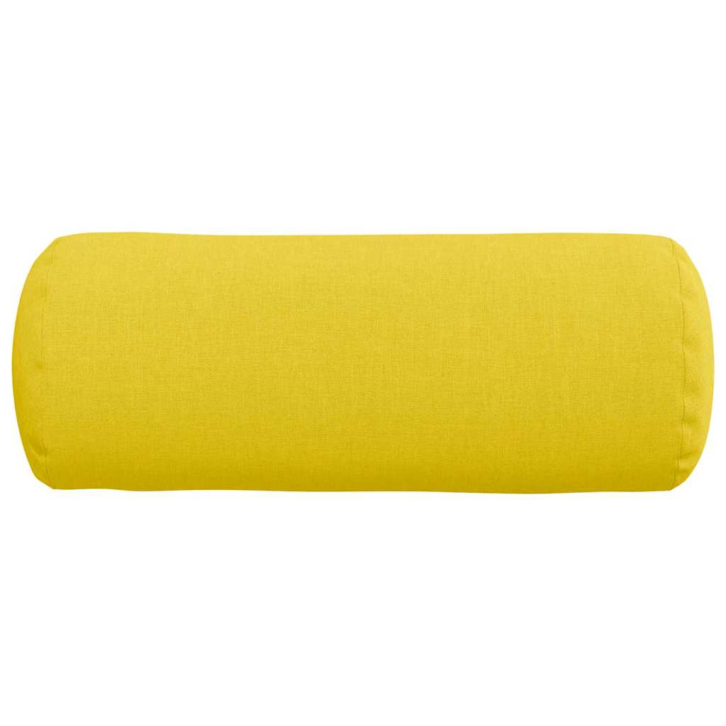 Perne Bolster 2 pcs Galben Deschis Ø 15 x 40 cm țesătură GartenMobel Dekor