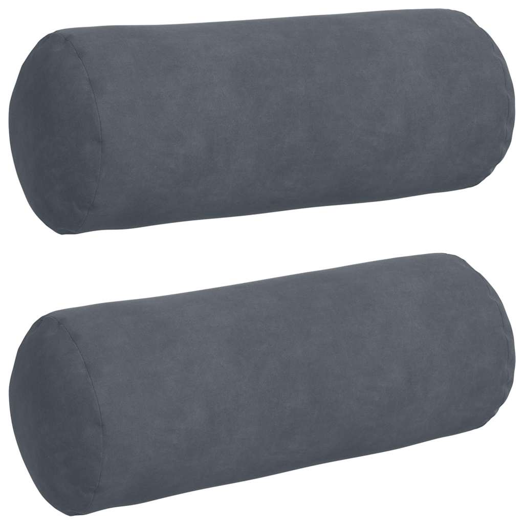 Perne Bolster 2 pcs Gri închis Ø 15 x 40 cm GartenMobel Dekor
