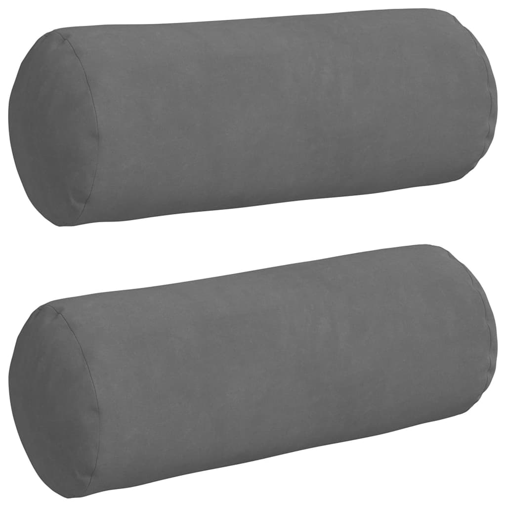 Perne Bolster 2 pcs Gri închis Ø 15 x 40 cm GartenMobel Dekor