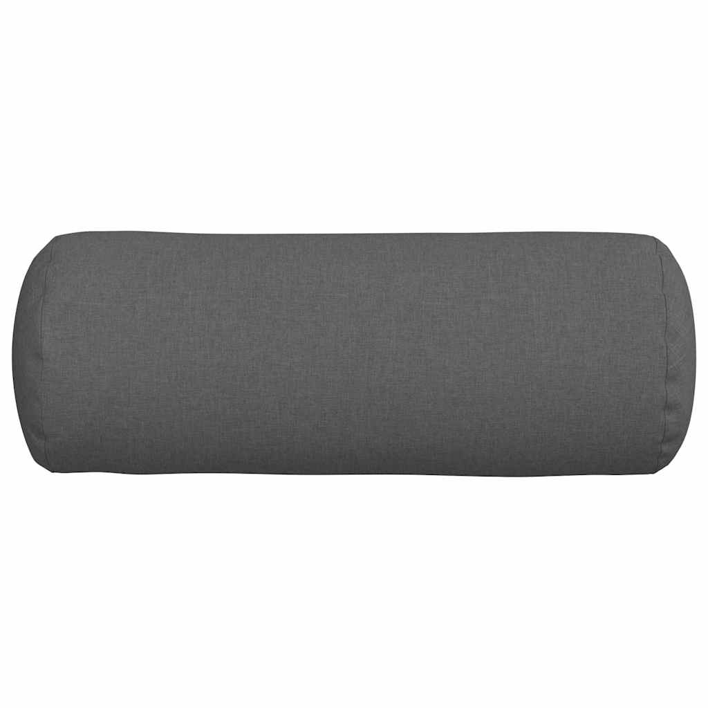 Perne Bolster 2 pcs Gri închis Ø 25 x 70 cm țesătură GartenMobel Dekor