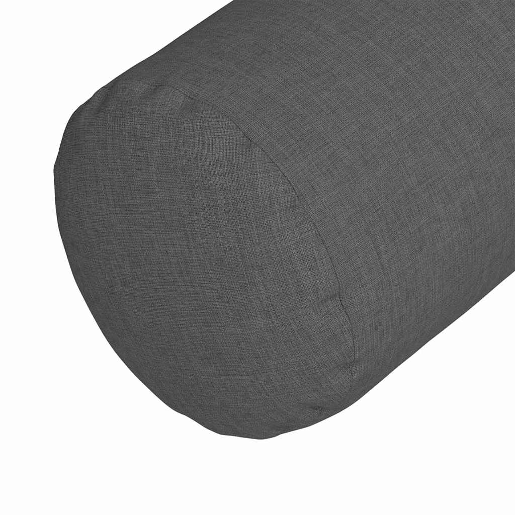 Perne Bolster 2 pcs Gri închis Ø 25 x 70 cm țesătură GartenMobel Dekor