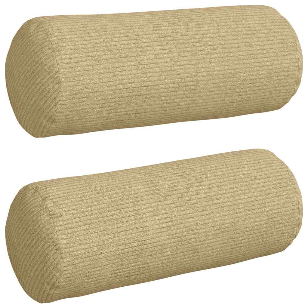 Perne Bolster 2 pcs Gri Verde Ø 15 x 40 cm GartenMobel Dekor