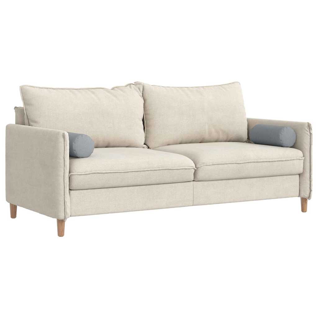 Perne Bolster 2 pcs Gri deschis Ø 15 x 40 cm țesătură GartenMobel Dekor