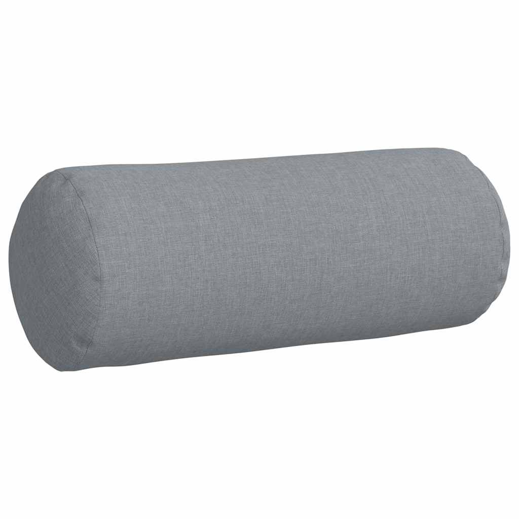 Perne Bolster 2 pcs Gri deschis Ø 15 x 40 cm țesătură GartenMobel Dekor
