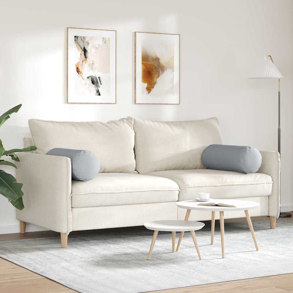 Perne Bolster 2 pcs Gri deschis Ø 25 x 70 cm țesătură GartenMobel Dekor