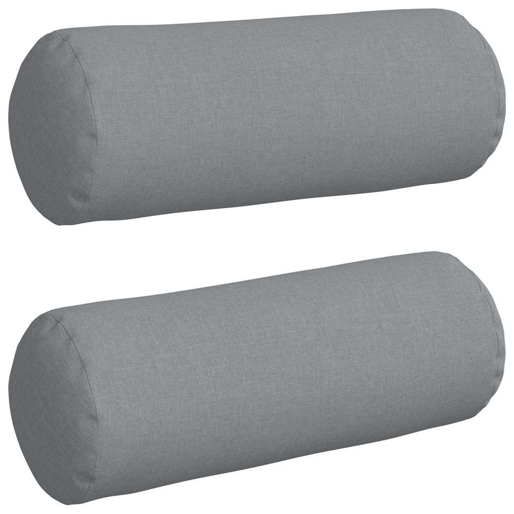 Perne Bolster 2 pcs Gri deschis Ø 25 x 70 cm țesătură GartenMobel Dekor