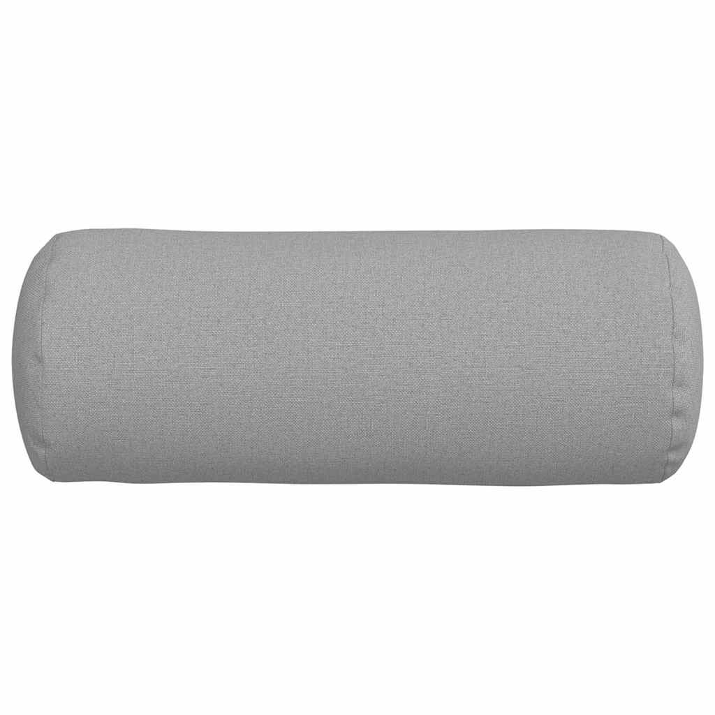 Perne Bolster 2 pcs Gri nori Ø 15 x 40 cm țesătură GartenMobel Dekor