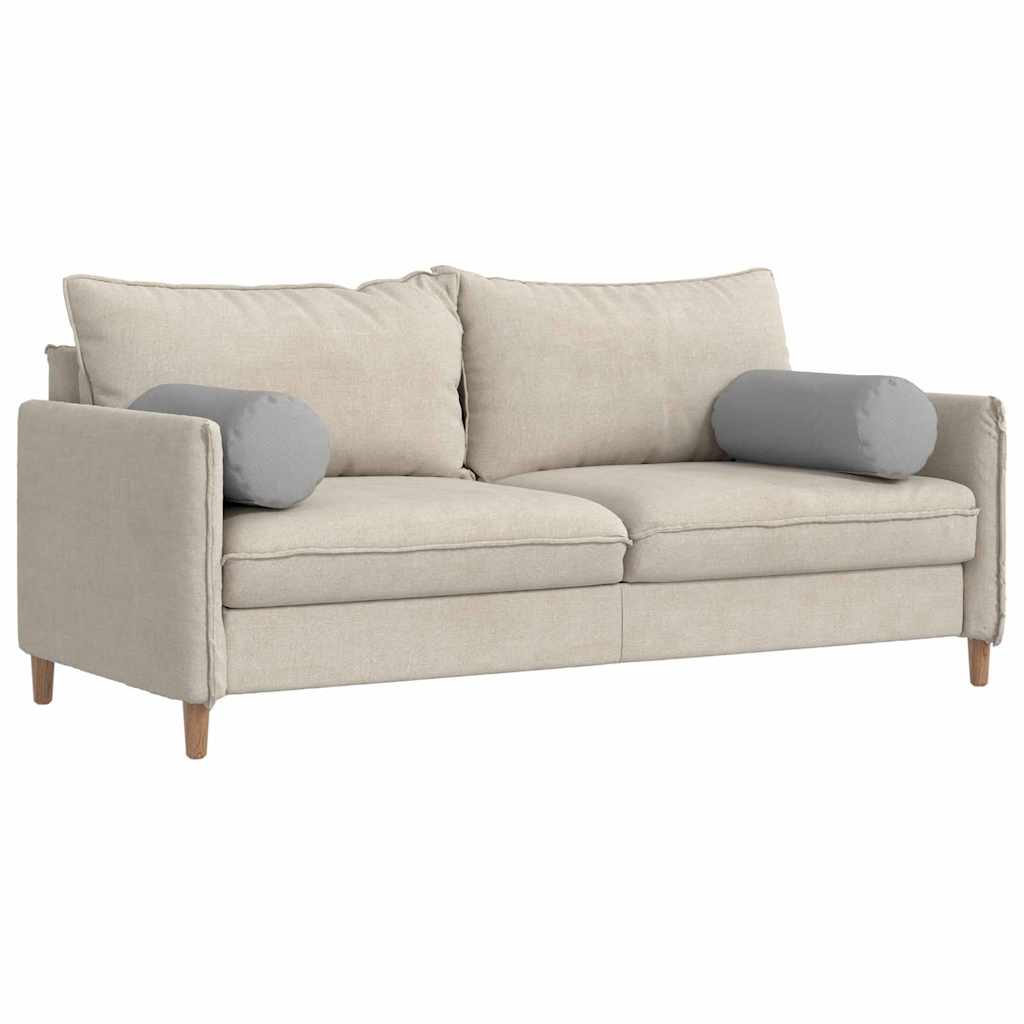 Perne Bolster 2 pcs Gri nori Ø 25 x 70 cm țesătură GartenMobel Dekor