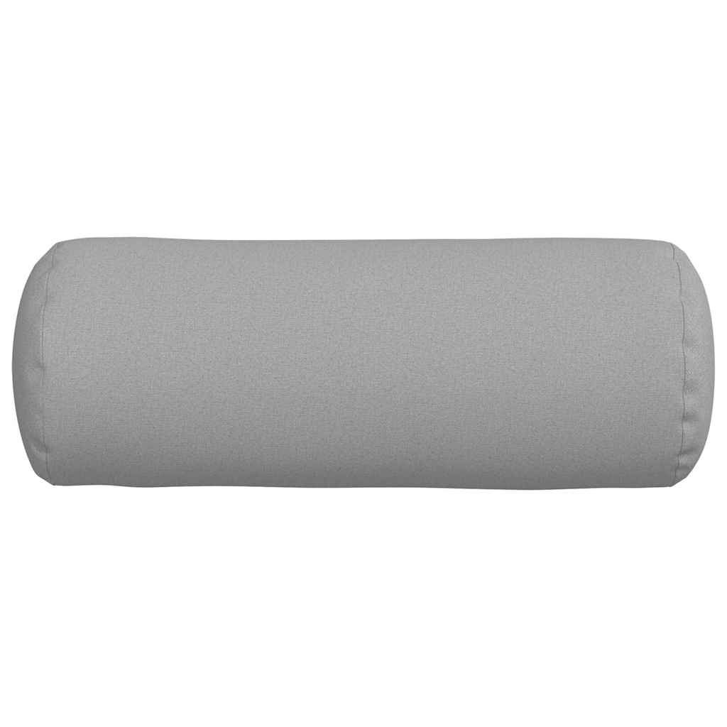 Perne Bolster 2 pcs Gri nori Ø 25 x 70 cm țesătură GartenMobel Dekor