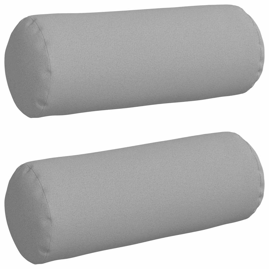 Perne Bolster 2 pcs Gri nori Ø 25 x 70 cm țesătură GartenMobel Dekor