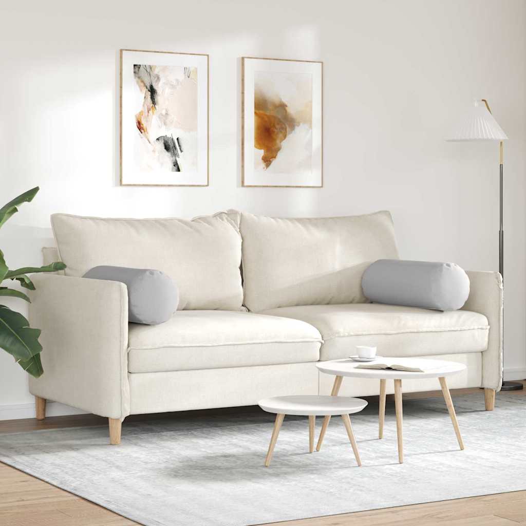 Perne Bolster 2 pcs Gri nori Ø 25 x 70 cm țesătură GartenMobel Dekor