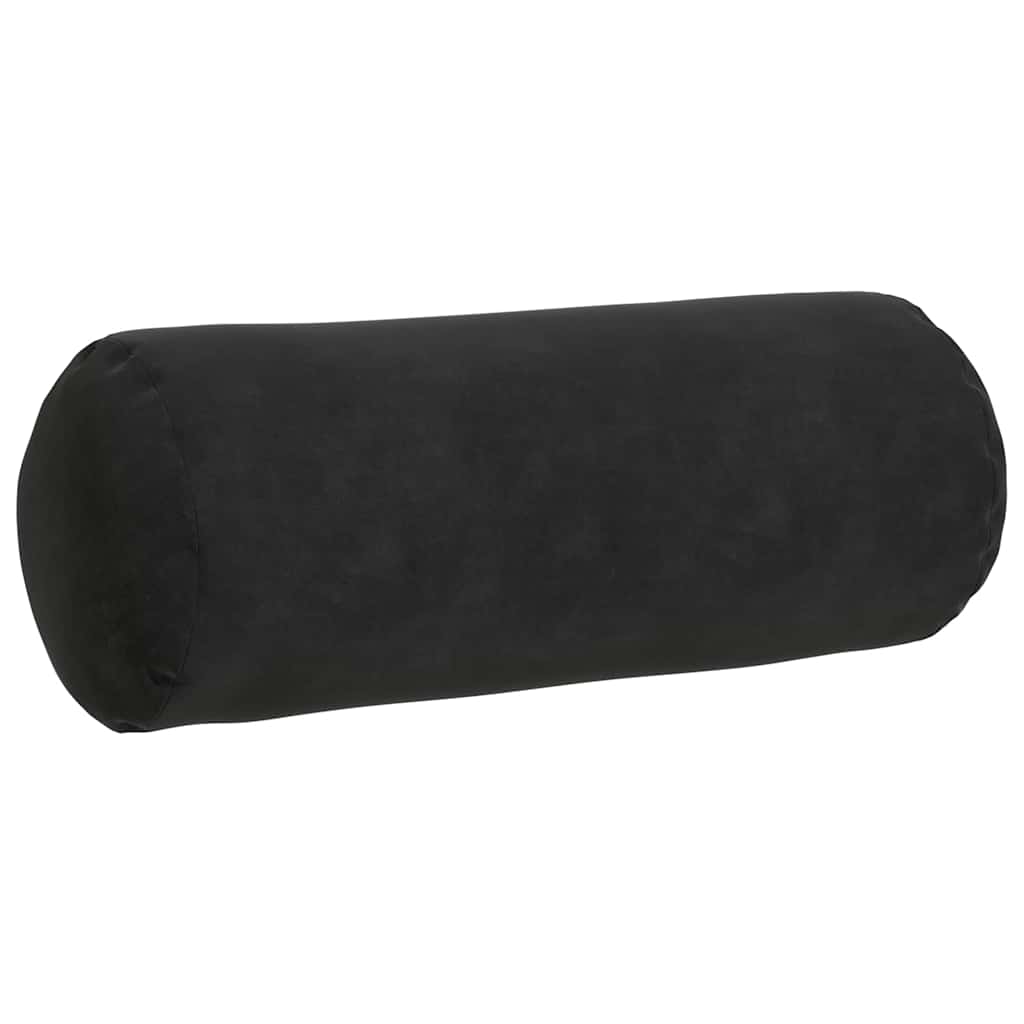 Perne Bolster 2 pcs Negru Ø 15 x 40 cm Țesătură din corduroy GartenMobel Dekor