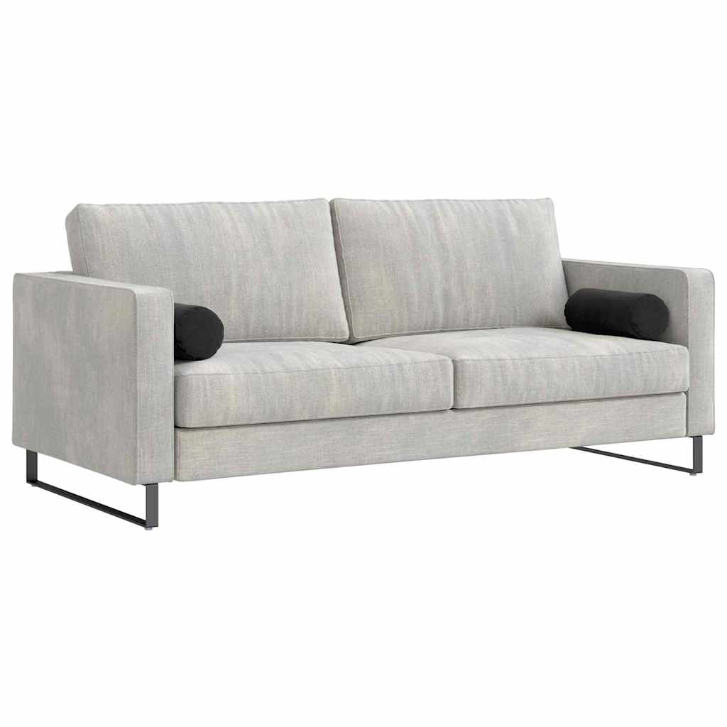 Perne Bolster 2 pcs Negru Ø 15 x 40 cm Țesătură din corduroy GartenMobel Dekor