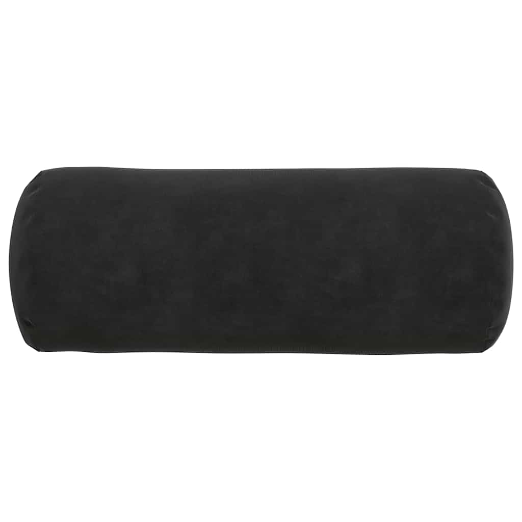 Perne Bolster 2 pcs Negru Ø 15 x 40 cm Țesătură din corduroy GartenMobel Dekor