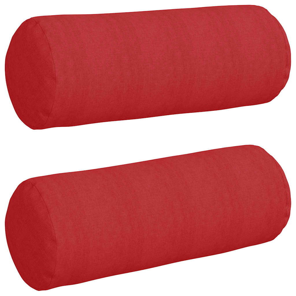 Perne Bolster 2 pcs Roșu Ø 25 x 70 cm țesătură GartenMobel Dekor