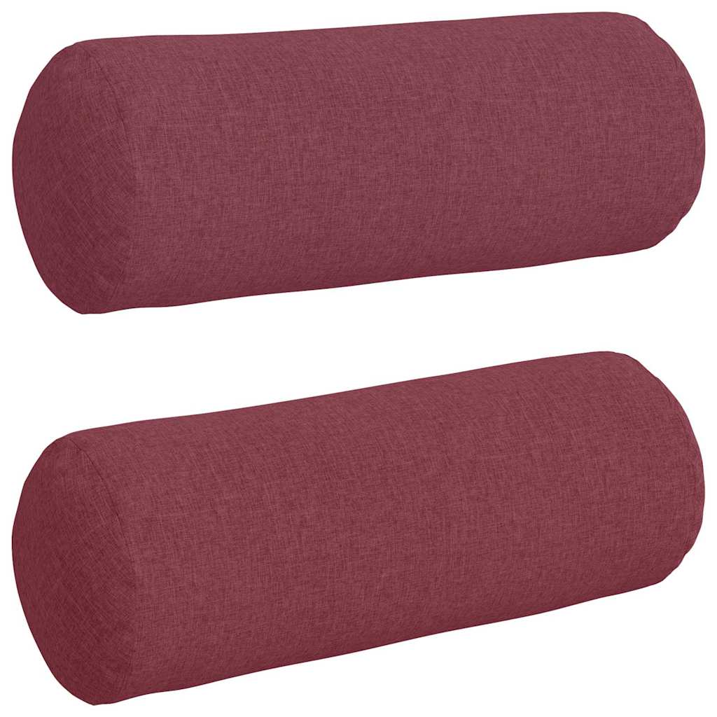 Perne Bolster 2 pcs Roșu Vin Ø 25 x 70 cm țesătură GartenMobel Dekor