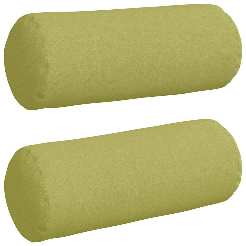 Perne Bolster 2 pcs Verde deschis Ø 15 x 40 cm țesătură GartenMobel Dekor