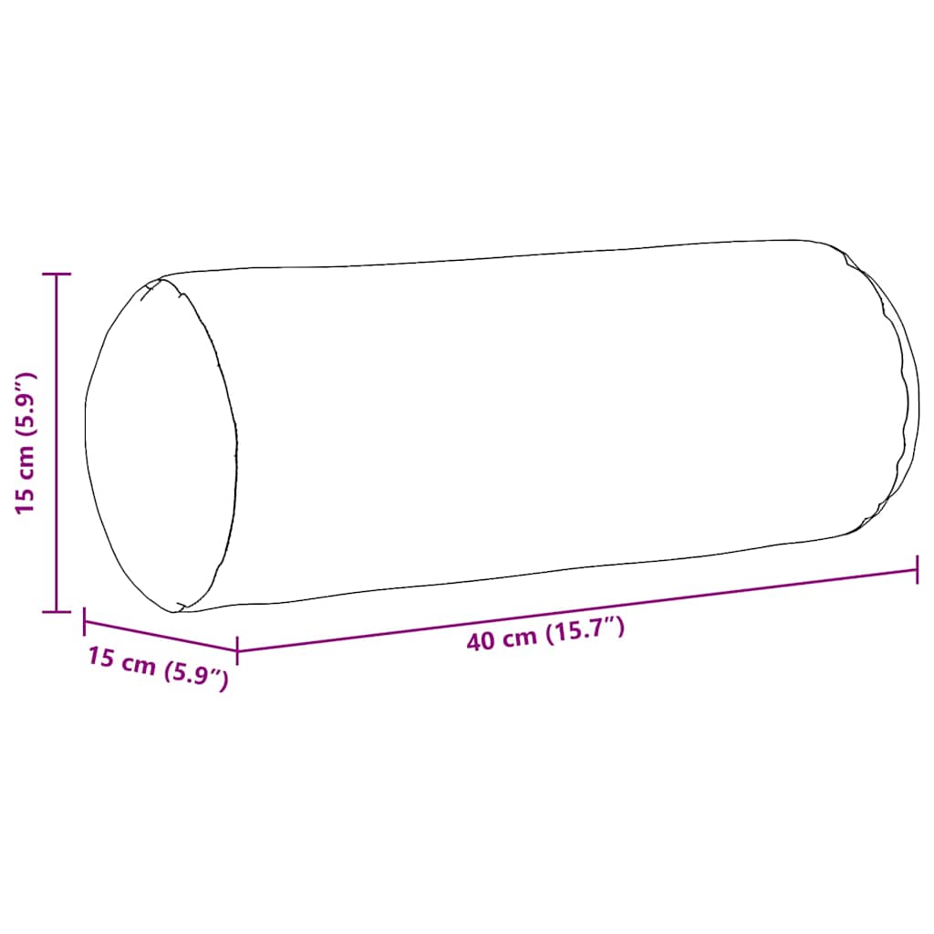 Perne Bolster 2 pcs Verde deschis Ø 15 x 40 cm GartenMobel Dekor