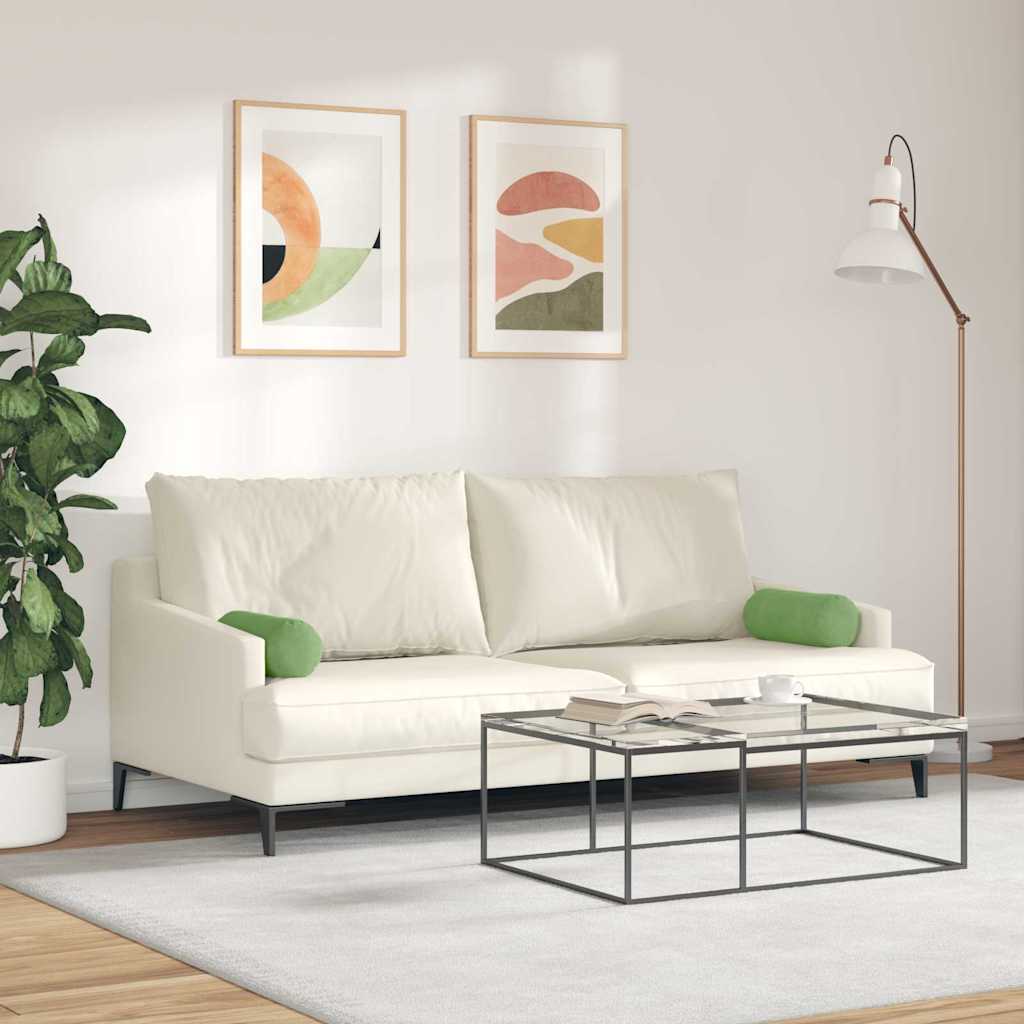 Perne Bolster 2 pcs Verde deschis Ø 15 x 40 cm GartenMobel Dekor