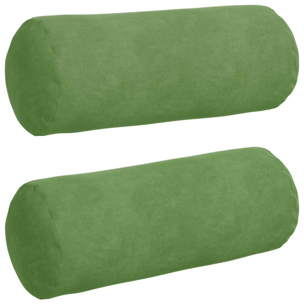 Perne Bolster 2 pcs Verde deschis Ø 15 x 40 cm GartenMobel Dekor