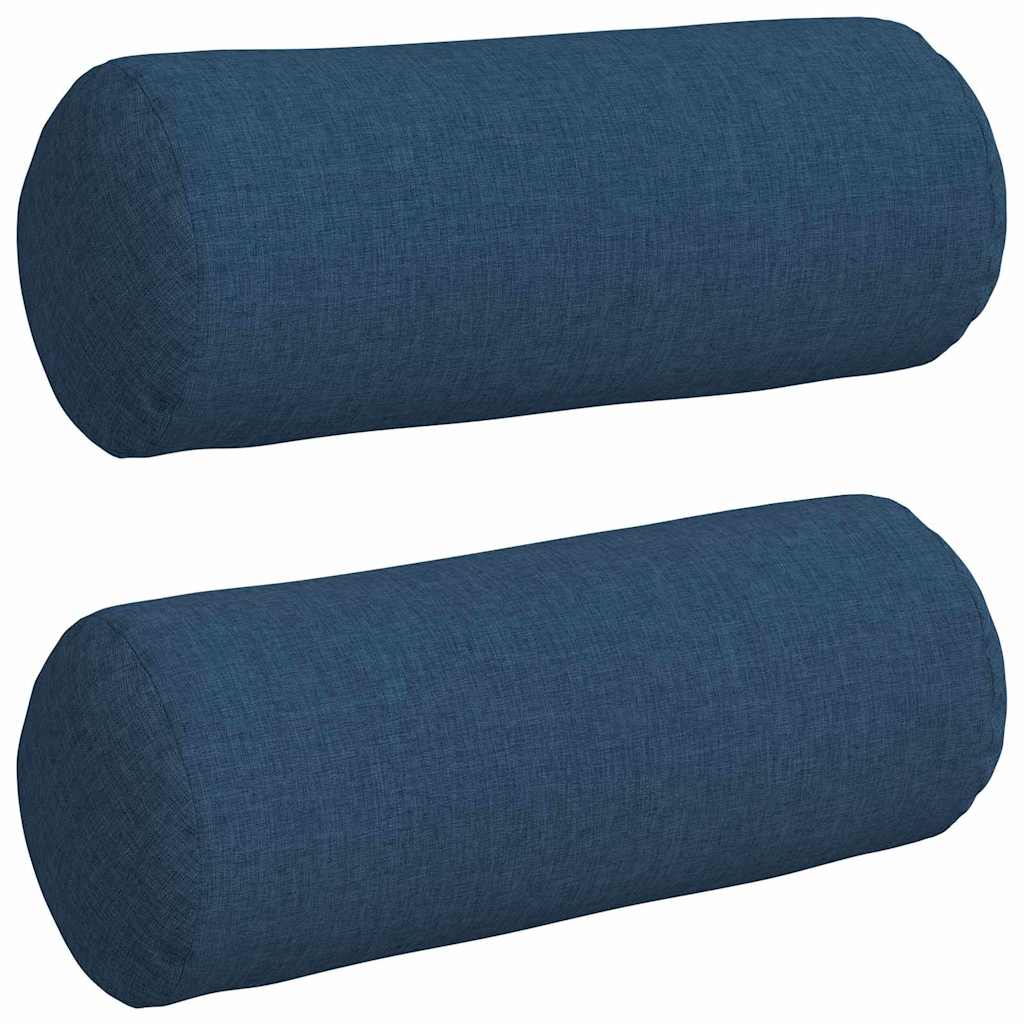 Perne Bolster 2 pcs albastru Ø 15 x 40 cm țesătură GartenMobel Dekor