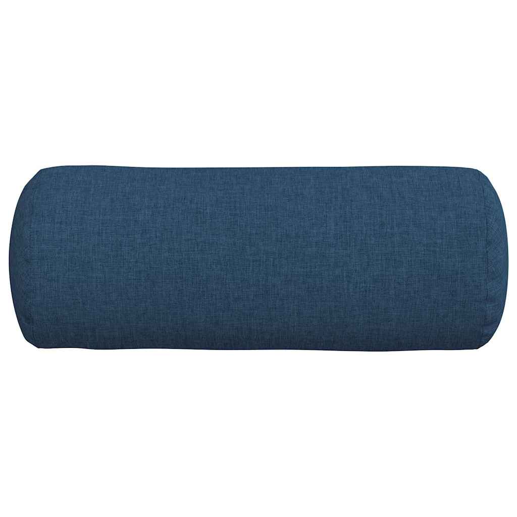 Perne Bolster 2 pcs albastru Ø 15 x 40 cm țesătură GartenMobel Dekor