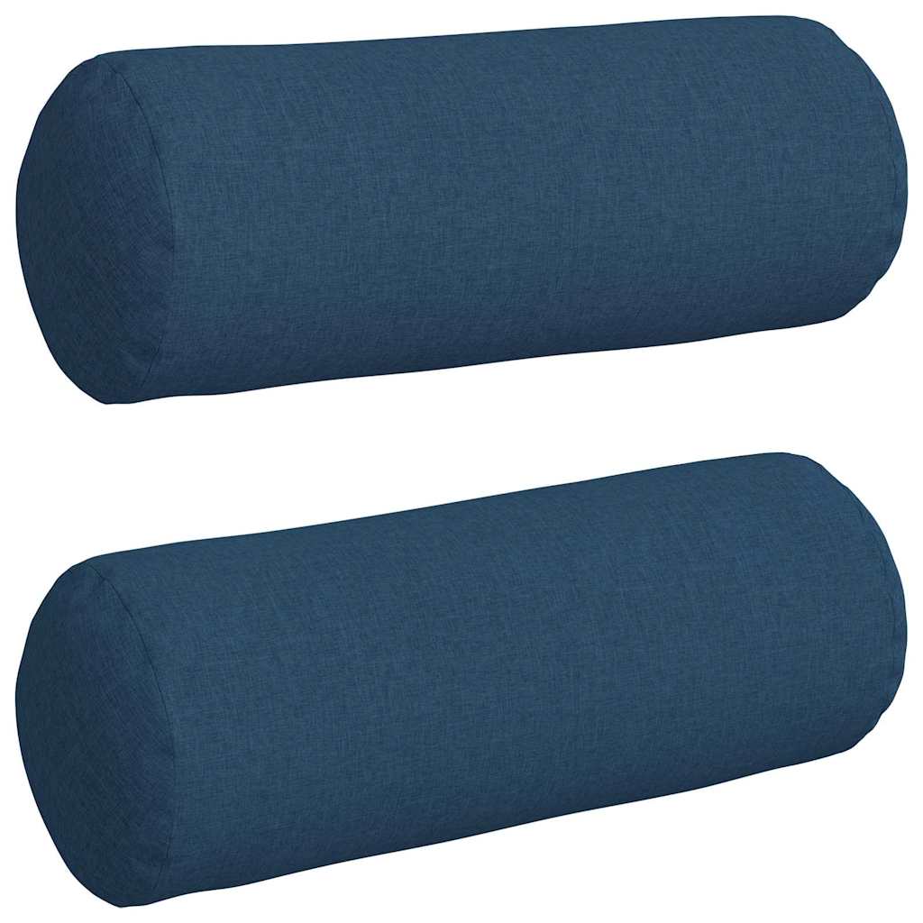Perne Bolster 2 pcs albastru Ø 25 x 70 cm țesătură GartenMobel Dekor