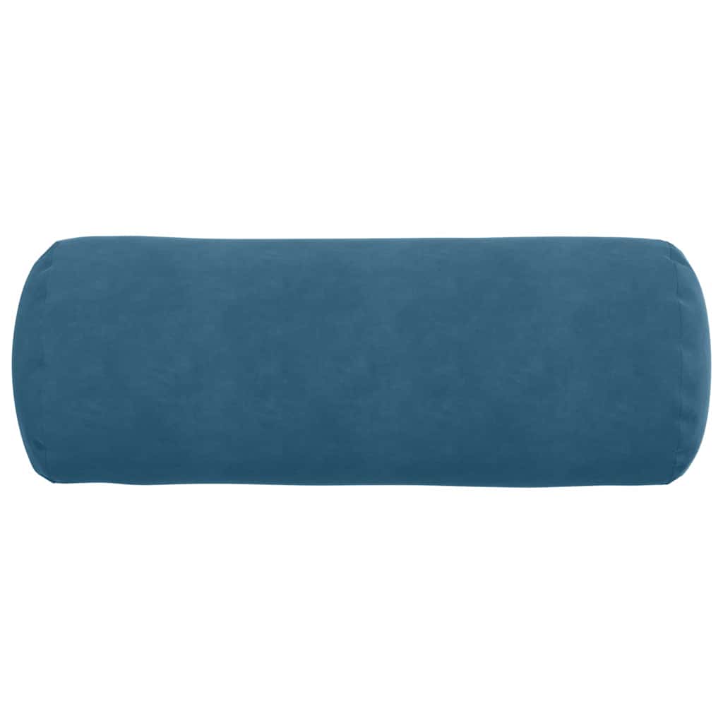 Perne Bolster 2 pcs albastru Ø 25 x 70 cm Țesătură din corduroy GartenMobel Dekor