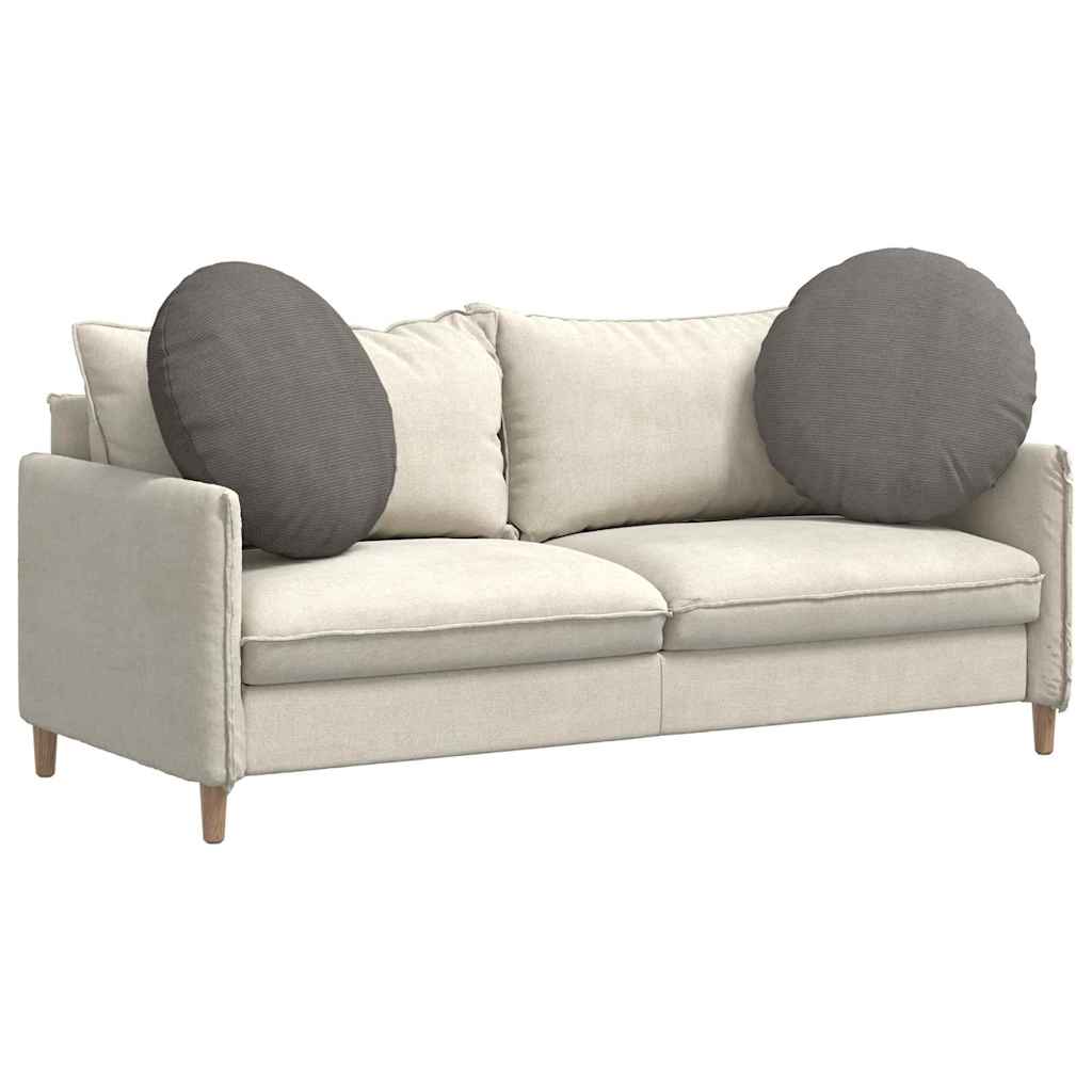 Perne de Șezut 2 pcs Gri deschis Ø 80 cm Țesătură din corduroy GartenMobel Dekor