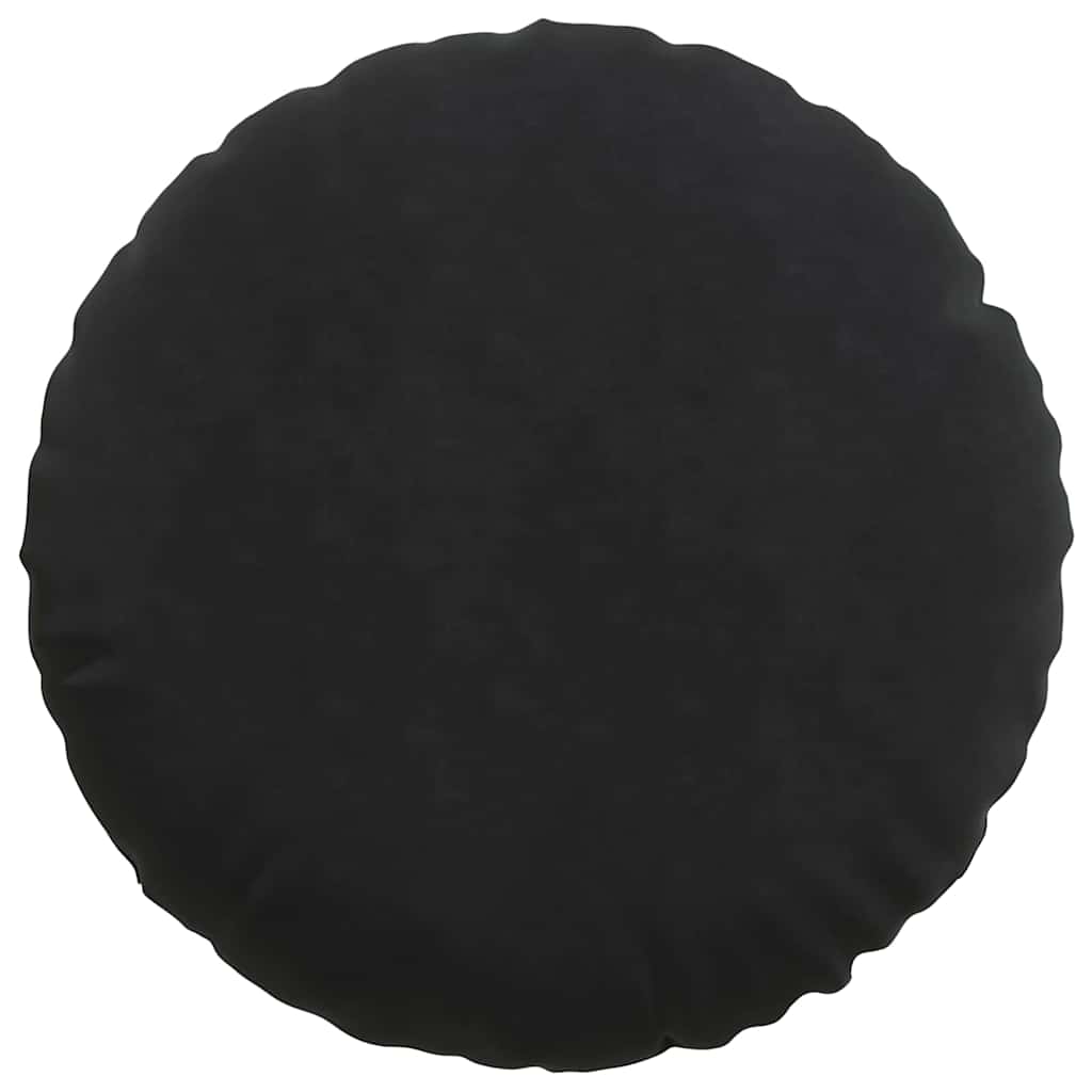 Perne de Șezut 2 pcs Negru Ø80 x 29 cm Catifea GartenMobel Dekor