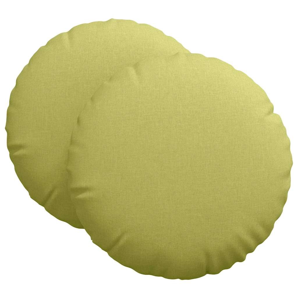 Perne de Șezut 2 pcs Verde deschis Ø80 x 29 cm țesătură GartenMobel Dekor