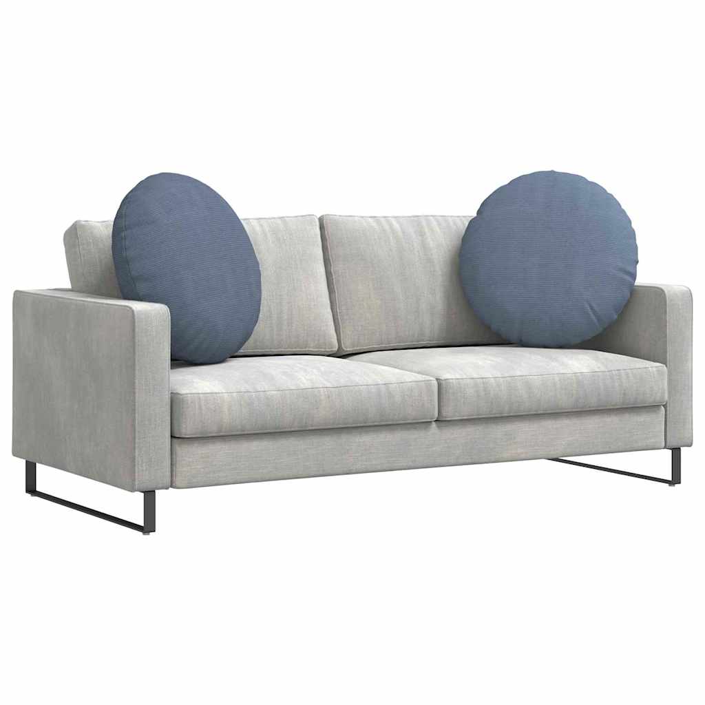 Perne de Șezut 2 pcs albastru Ø 80 cm Țesătură din corduroy GartenMobel Dekor