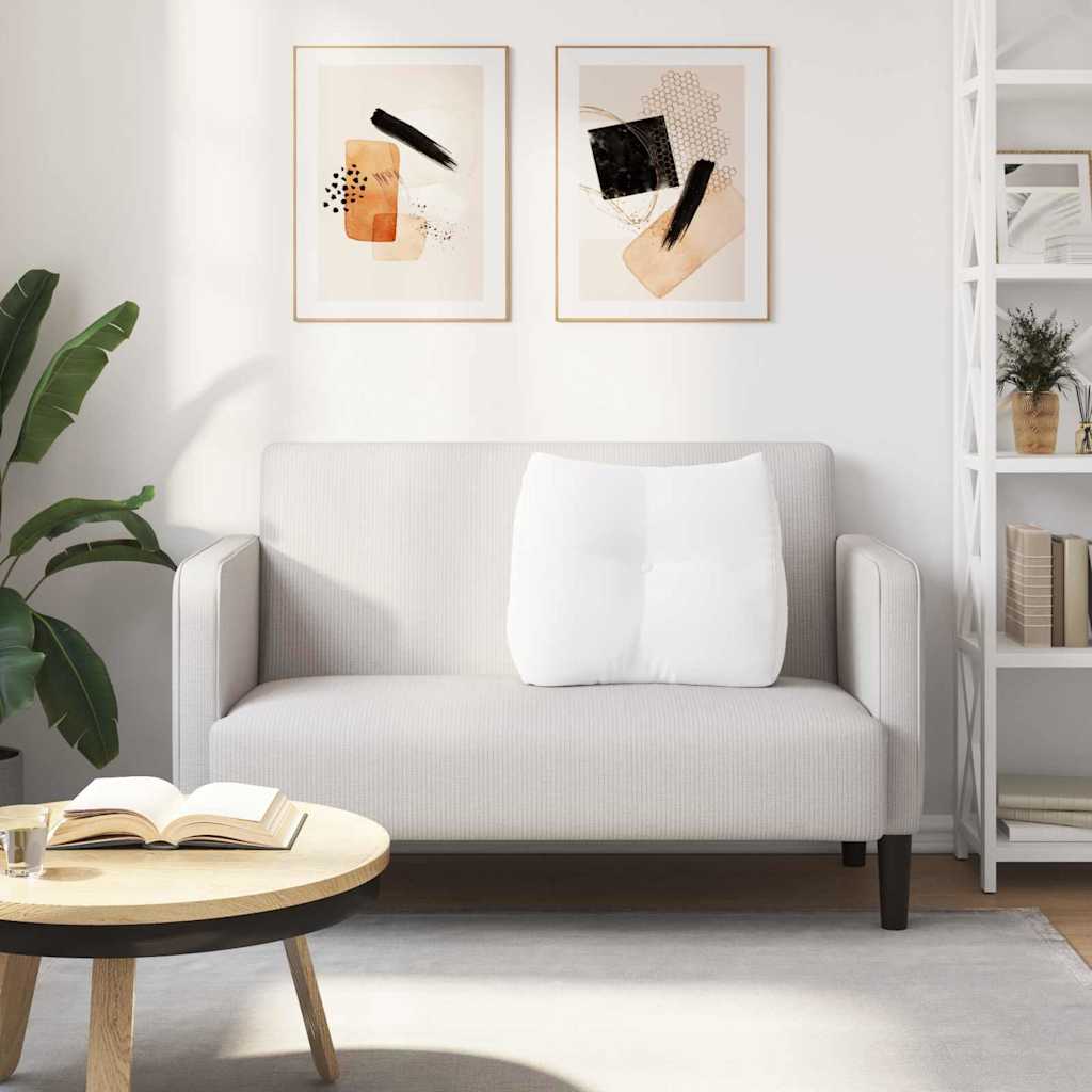 Perna pentru spate Alb 60 x 24 x 50 cm țesătură GartenMobel Dekor