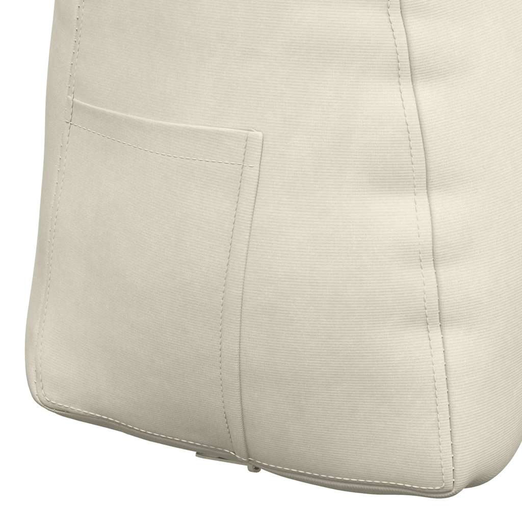 Perna pentru spate Crem 45 x 24 x 50 cm Catifea GartenMobel Dekor