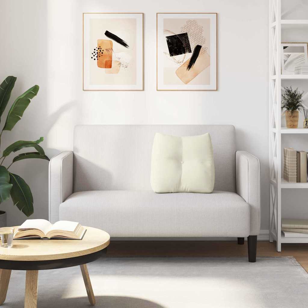 Perna pentru spate Crem 45 x 24 x 50 cm Catifea GartenMobel Dekor