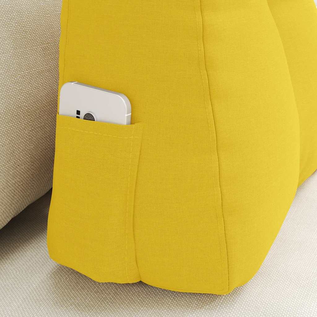 Perna pentru spate Galben Deschis 60 x 24 x 50 cm țesătură GartenMobel Dekor