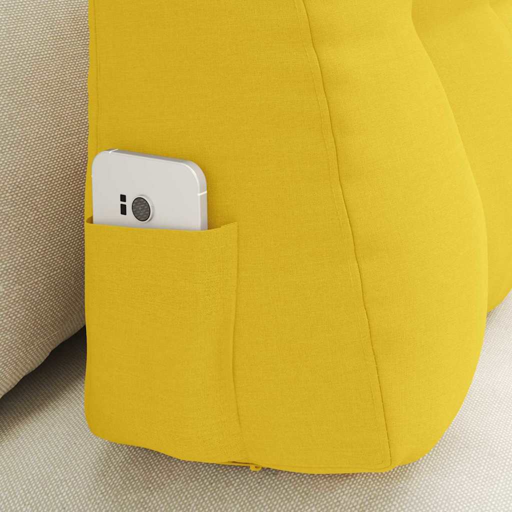 Perna pentru spate Galben Deschis 80 x 24 x 50 cm țesătură GartenMobel Dekor